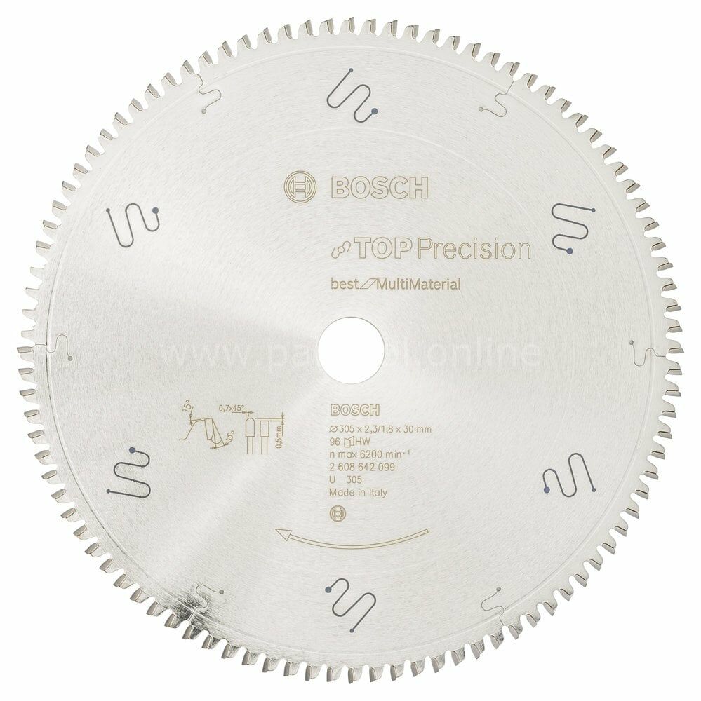 Bosch - Best Serisi Hassas Kesim Çoklu Malzeme için Daire Testere Bıçağı 305*30 mm 96 Diş 2608642099