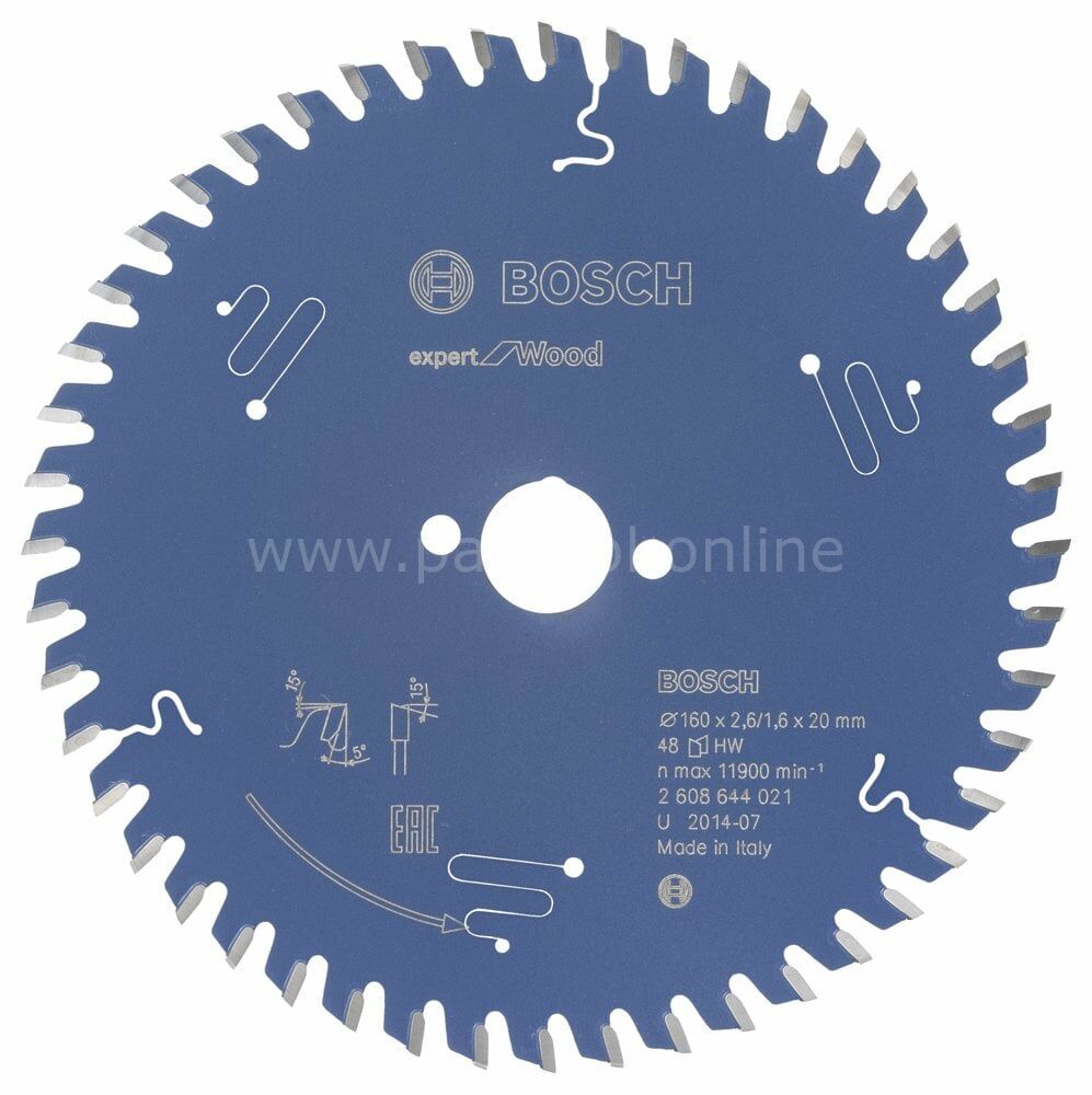 Bosch - Expert Serisi Ahşap için Daire Testere Bıçağı 160*20 mm 48 Diş 2608644021