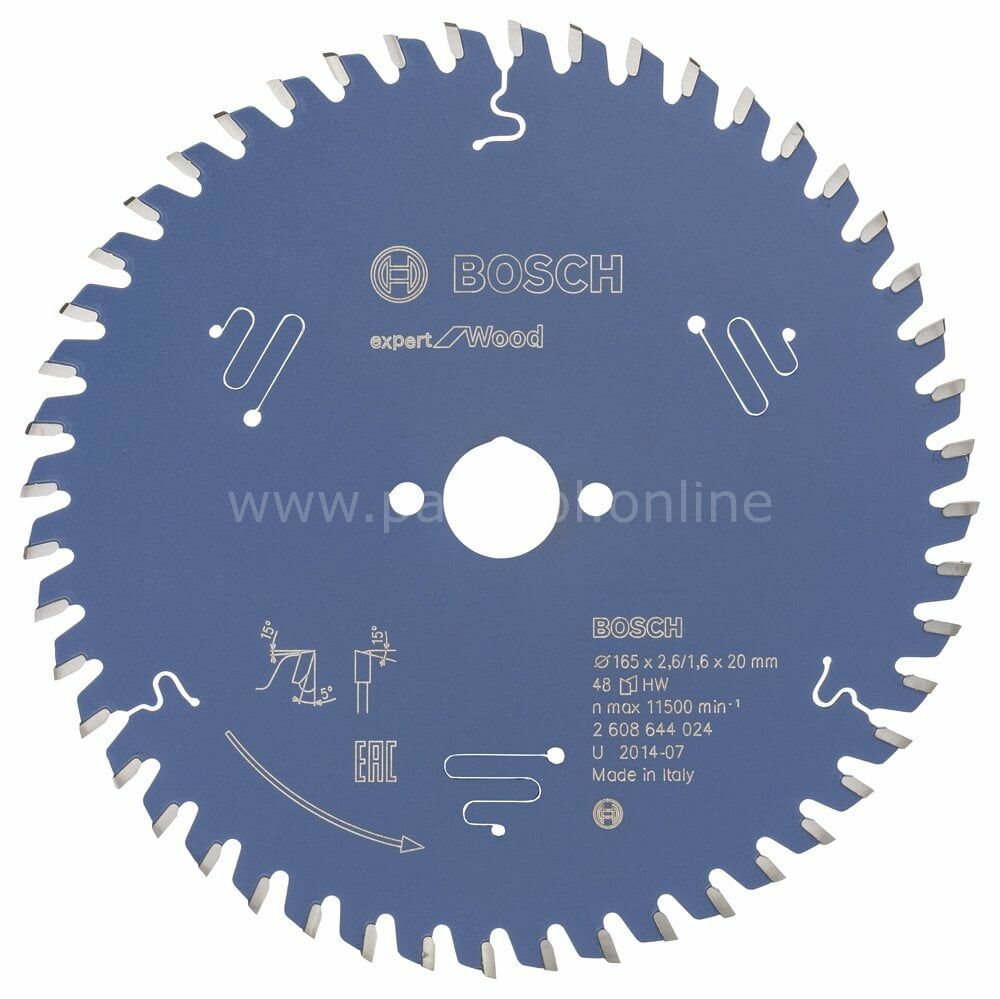 Bosch - Expert Serisi Ahşap için Daire Testere Bıçağı 165*20 mm 48 Diş 2608644024