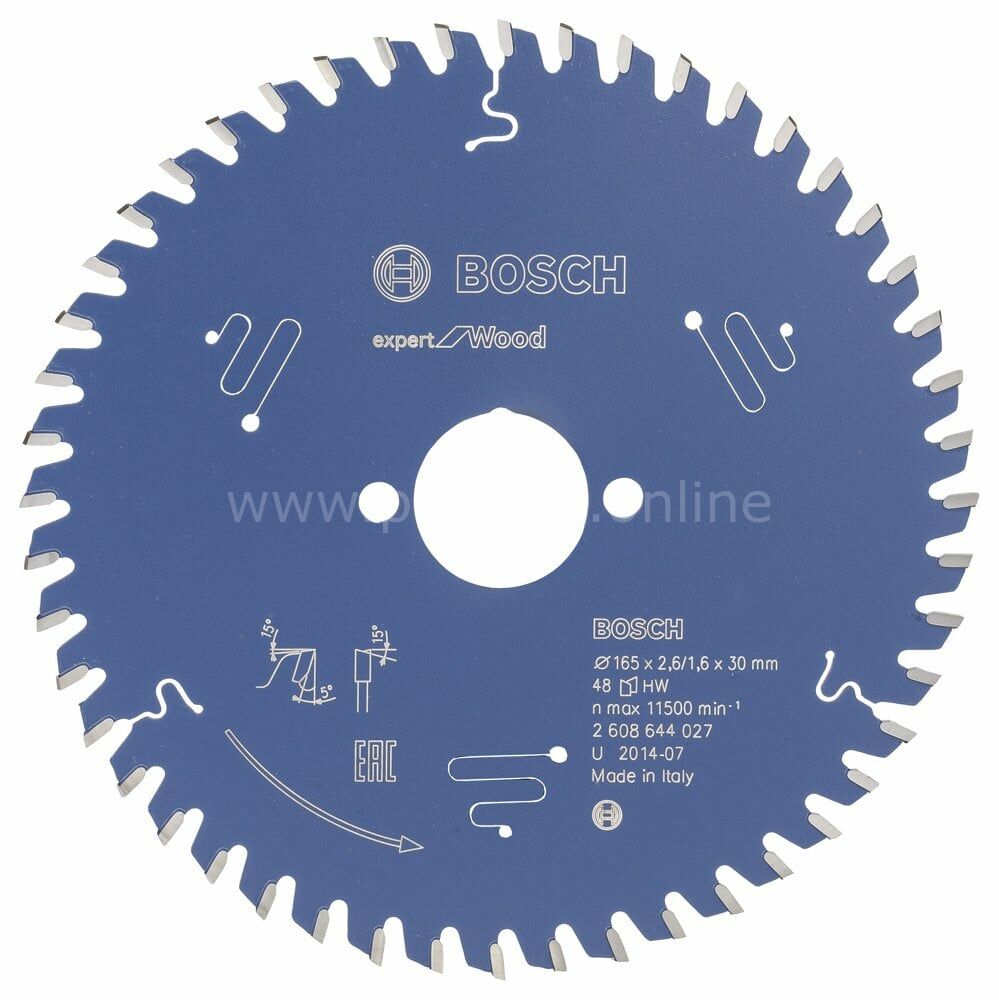Bosch - Expert Serisi Ahşap için Daire Testere Bıçağı 165*30 mm 48 Diş 2608644027