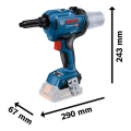 Bosch Professional GRG 18V-16 C (2x4,0 Ah,L-BOXX) Akülü Perçin Tabancası 06019K5001
