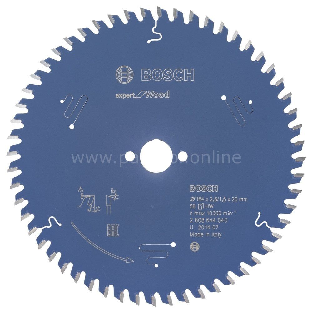 Bosch - Expert Serisi Ahşap için Daire Testere Bıçağı 184*20 mm 56 Diş 2608644040