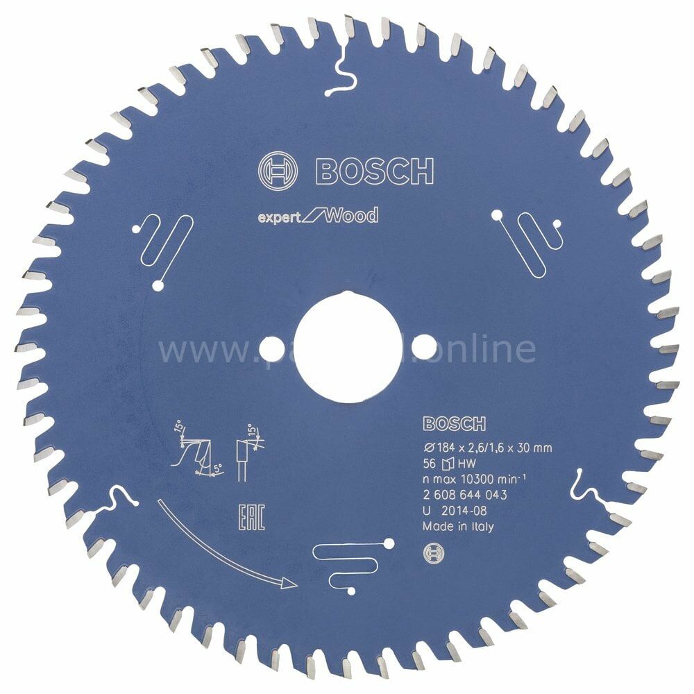 Bosch - Expert Serisi Ahşap için Daire Testere Bıçağı 184*30 mm 56 Diş 2608644043