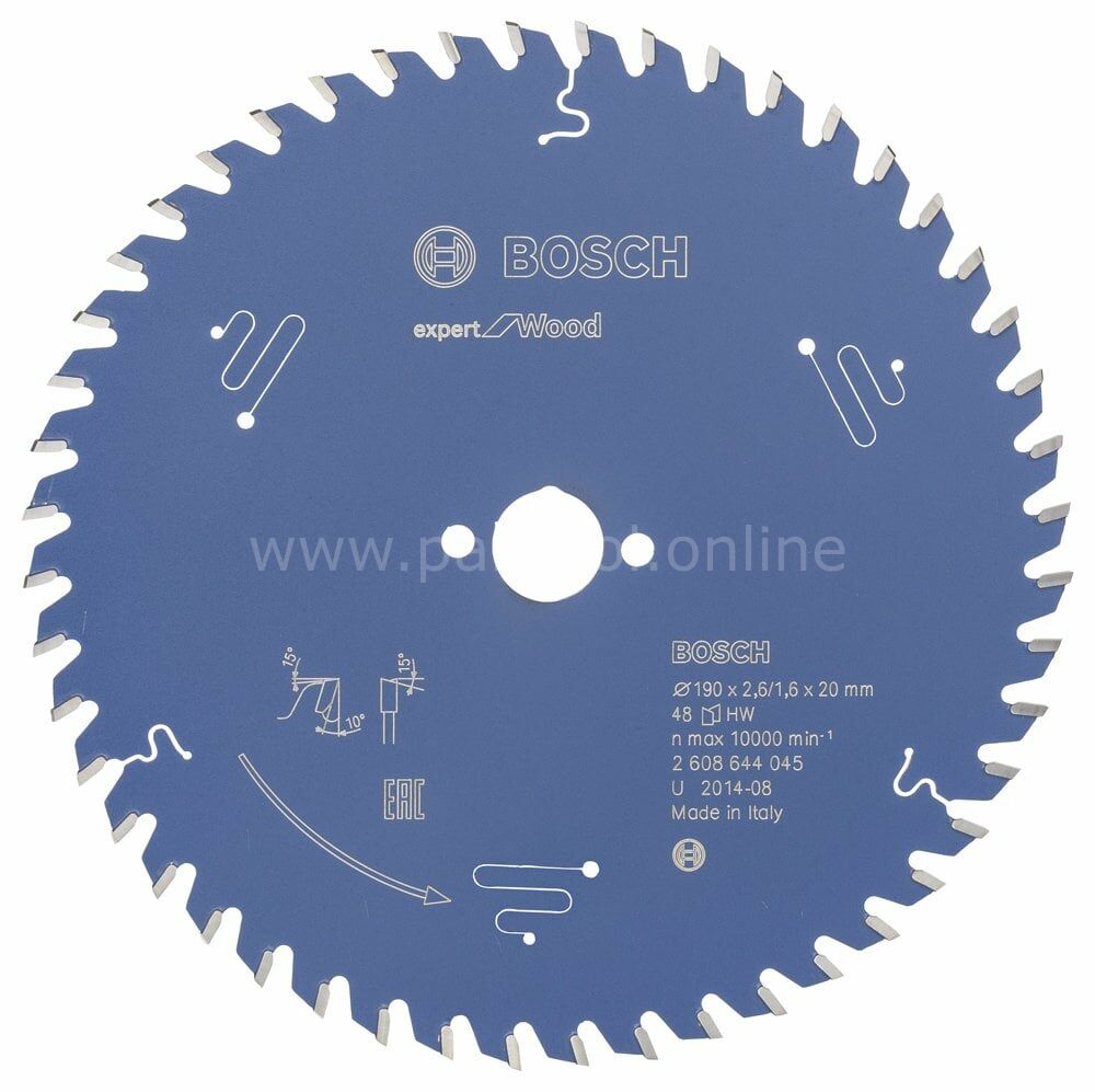 Bosch - Expert Serisi Ahşap için Daire Testere Bıçağı 190*20 mm 48 Diş 2608644045