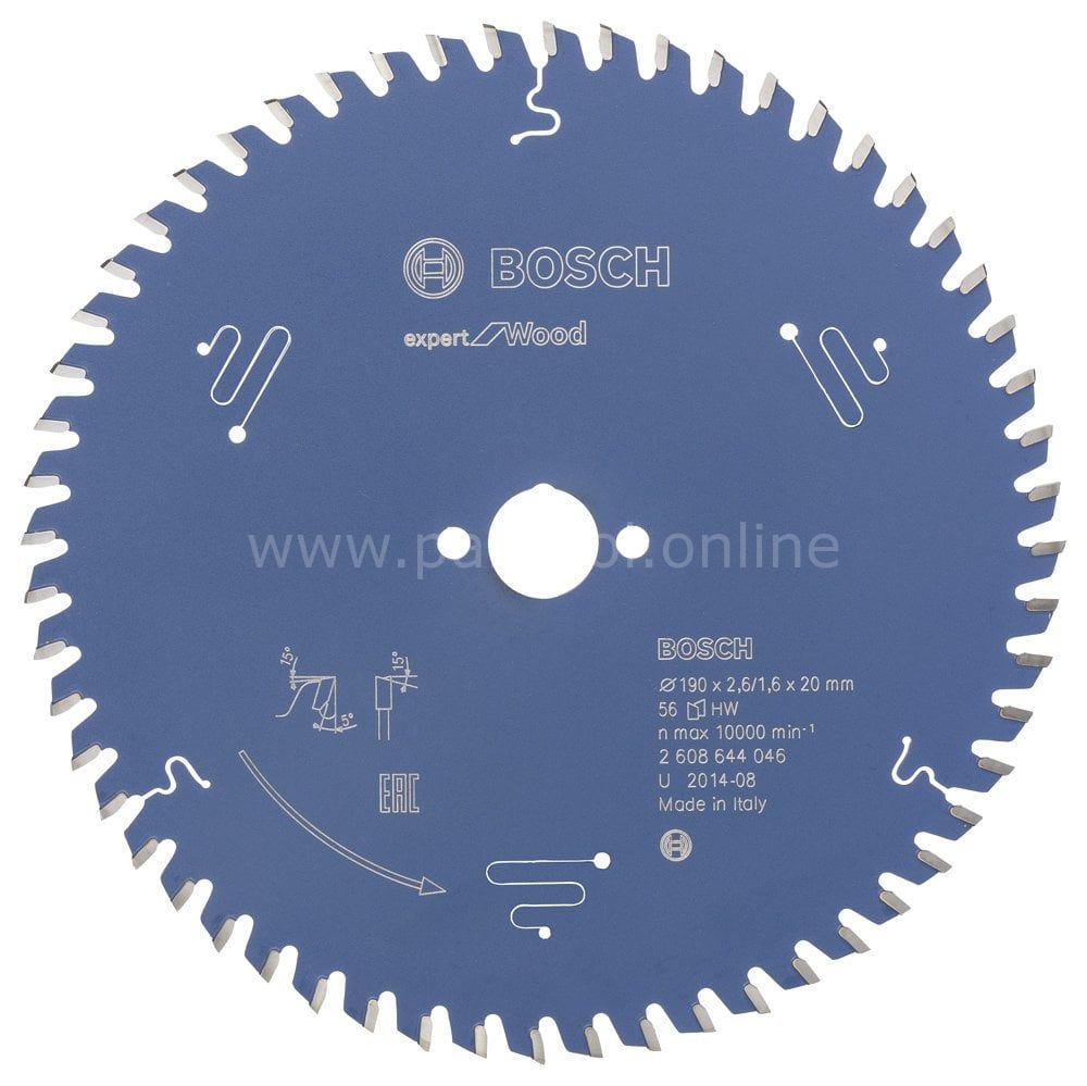 Bosch - Expert Serisi Ahşap için Daire Testere Bıçağı 190*20 mm 56 Diş 2608644046