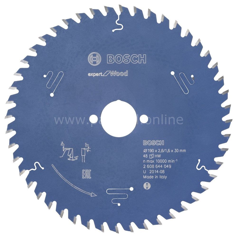 Bosch - Expert Serisi Ahşap için Daire Testere Bıçağı 190*30 mm 48 Diş 2608644049