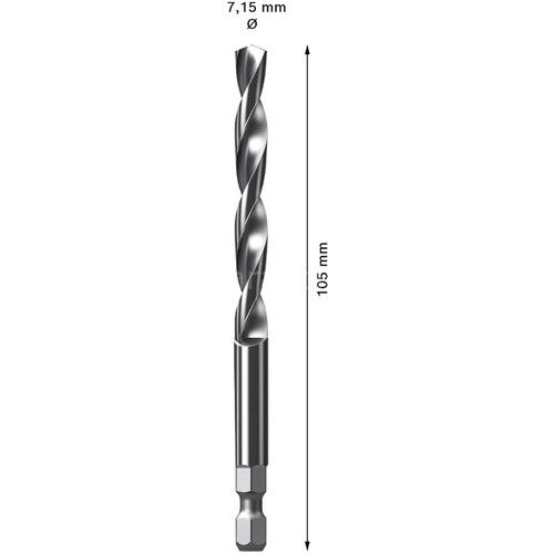 Bosch Expert Power Change Plus Pilot Delme Ucu Hss-G 7,15 x 105 mm