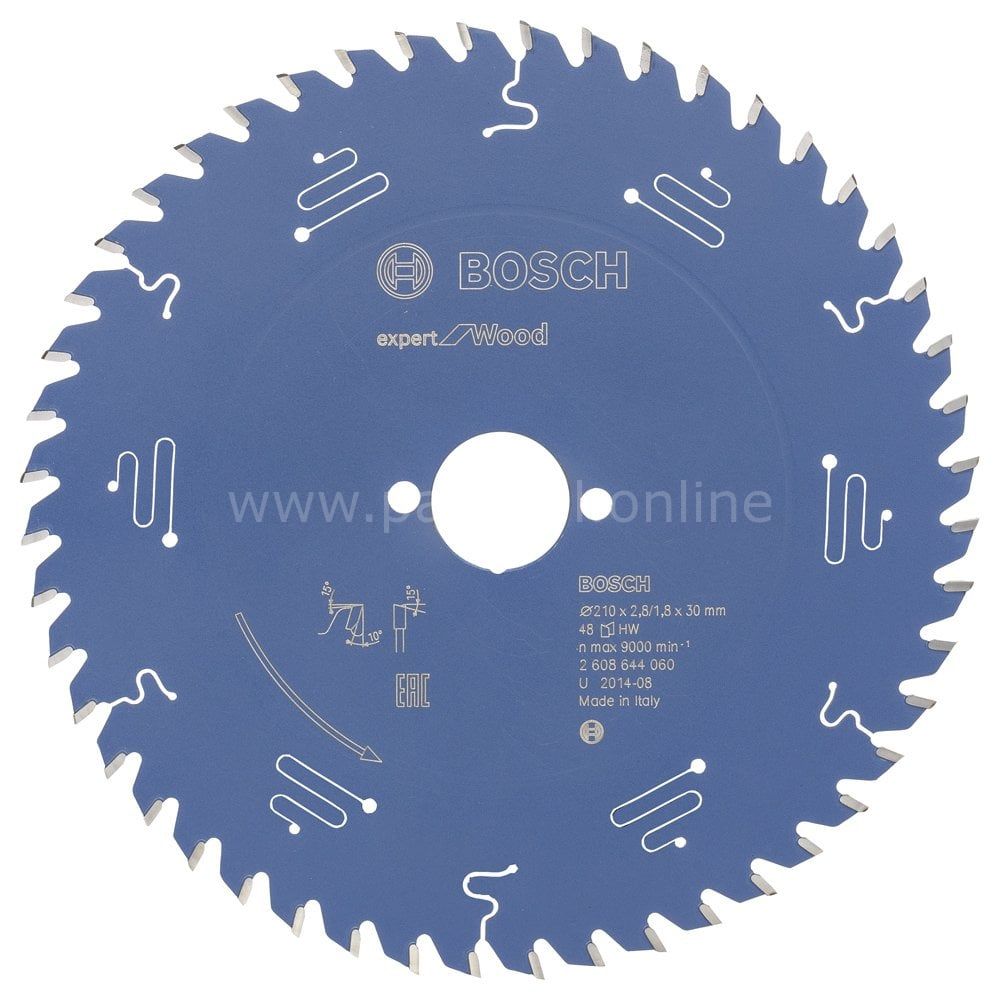 Bosch - Expert Serisi Ahşap için Daire Testere Bıçağı 210*30 mm 48 Diş 2608644060