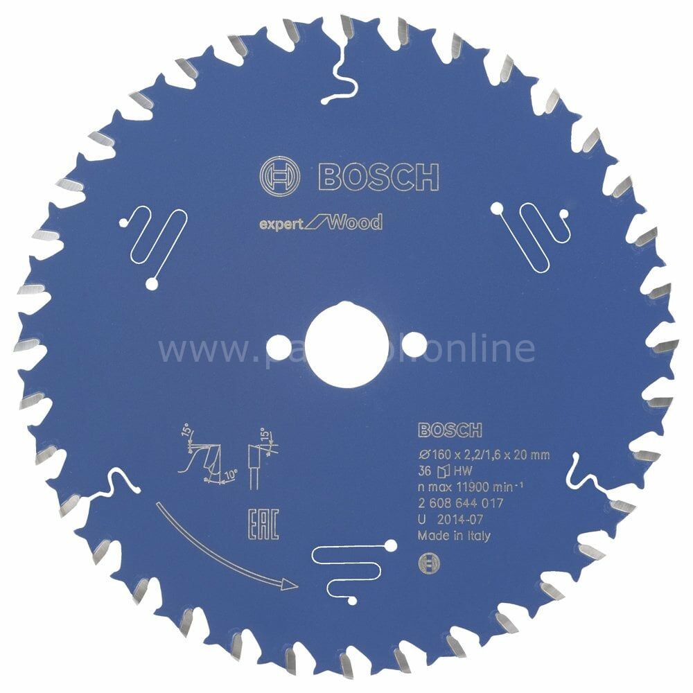 Bosch - Expert Serisi Ahşap için Daire Testere Bıçağı 160*20 mm 36 Diş 2608644017