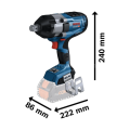 Bosch Professional GDS 18V-1050 H Çift Akülü 5 Ah Somun Sıkma Makinesi 06019J8522