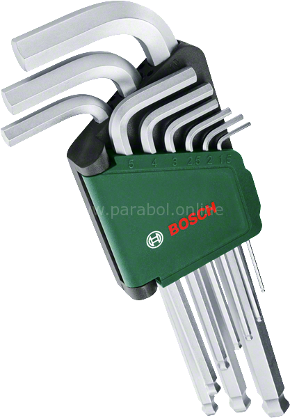 Bosch Alyan Anahtar Takımı Hex 9 Parça 1600A02BX9