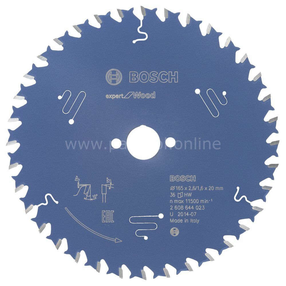 Bosch - Expert Serisi Ahşap için Daire Testere Bıçağı 165*20 mm 36 Diş 2608644023