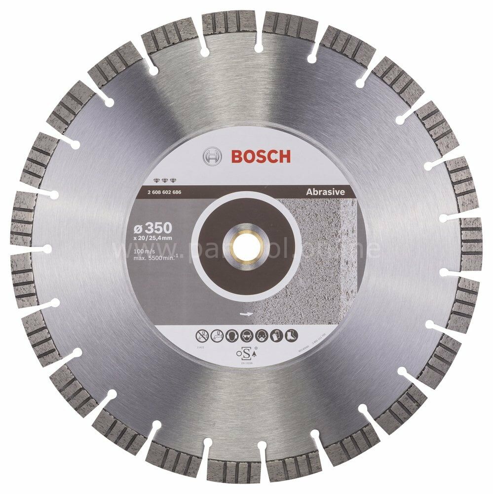 Bosch - Best Serisi Aşındırıcı Malzemeler İçin Elmas Kesme Diski 350 mm 2608602686