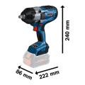 Bosch Professional GDS 18V-1000 (2 x 5.0 Ah; L-Boxx) Akülü Darbeli Somun Sıkma Makinesi 06019J8304