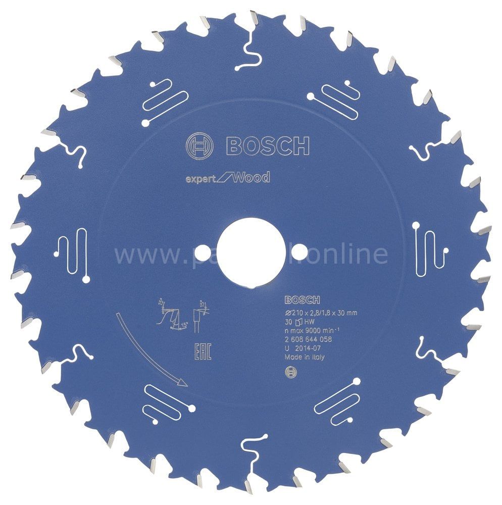 Bosch - Expert Serisi Ahşap için Daire Testere Bıçağı 210*30 mm 30 Diş 2608644058