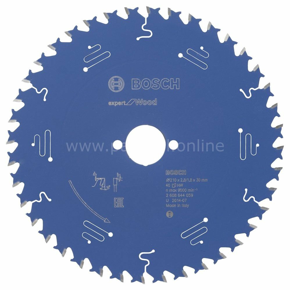 Bosch - Expert Serisi Ahşap için Daire Testere Bıçağı 210*30 mm 40 Diş 2608644059
