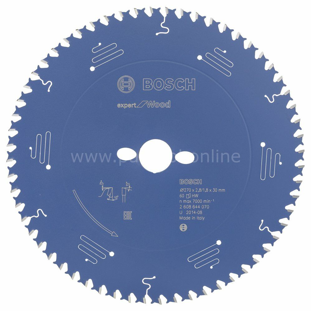 Bosch - Expert Serisi Ahşap için Daire Testere Bıçağı 270*30 mm 60 Diş 2608644070