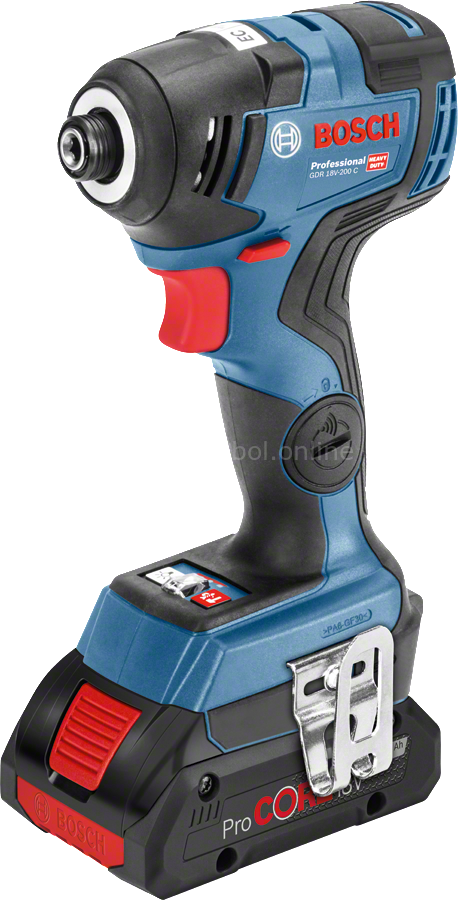 Bosch Professional GDR 18V-200 C Akülü Darbeli Somun Sıkma Makinesi (2 x18 V 4.0 Ah Akü, L-BOXX taşıma çantalı) 06019G4106