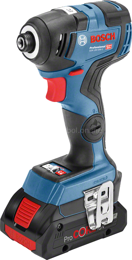 Bosch Professional GDR 18V-200 C Akülü Darbeli Somun Sıkma Makinesi (2 x18 V 4.0 Ah Akü, L-BOXX taşıma çantalı) 06019G4106