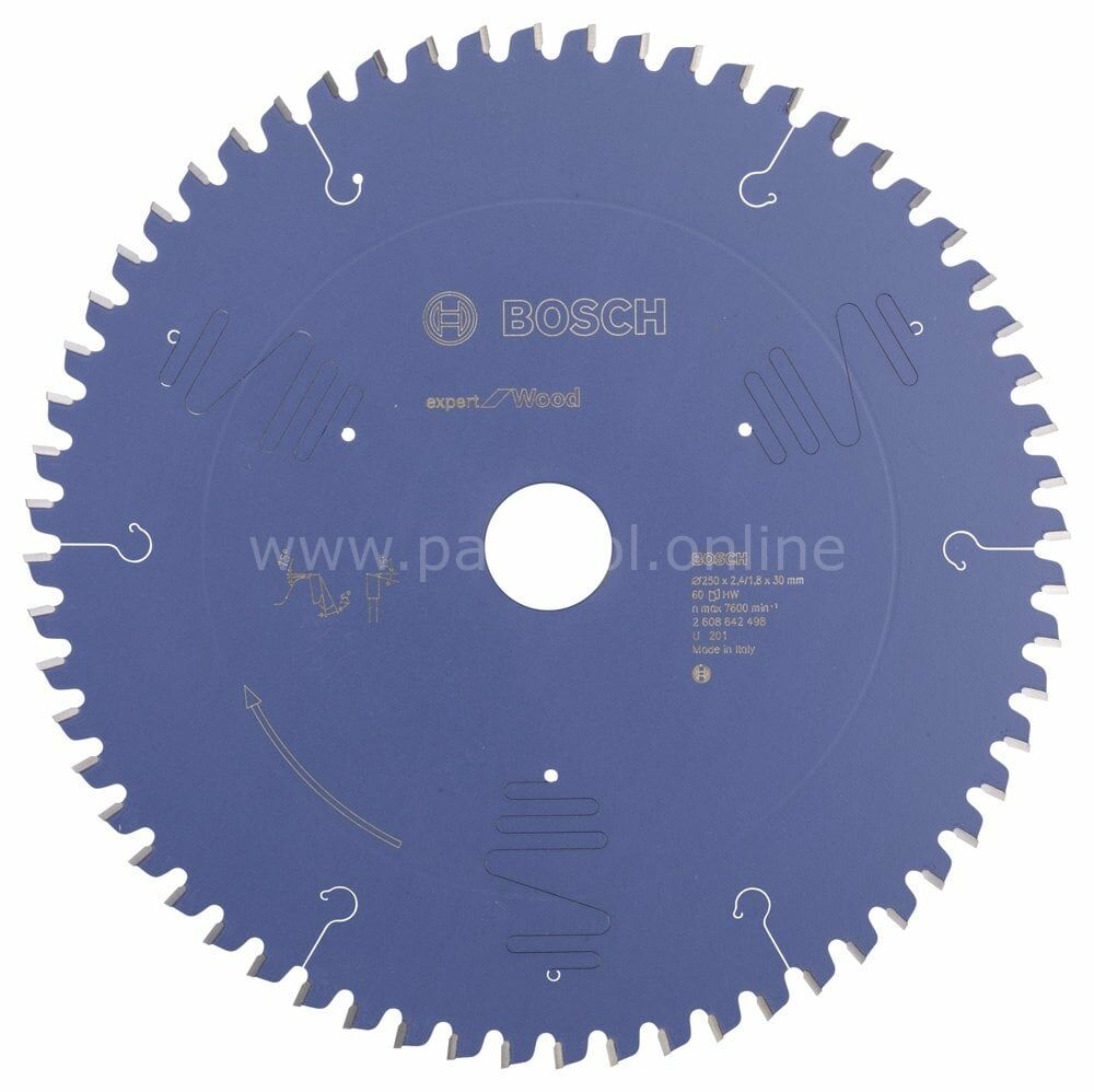 Bosch - Expert Serisi Ahşap için Daire Testere Bıçağı 250*30 mm 60 Diş 2608642498