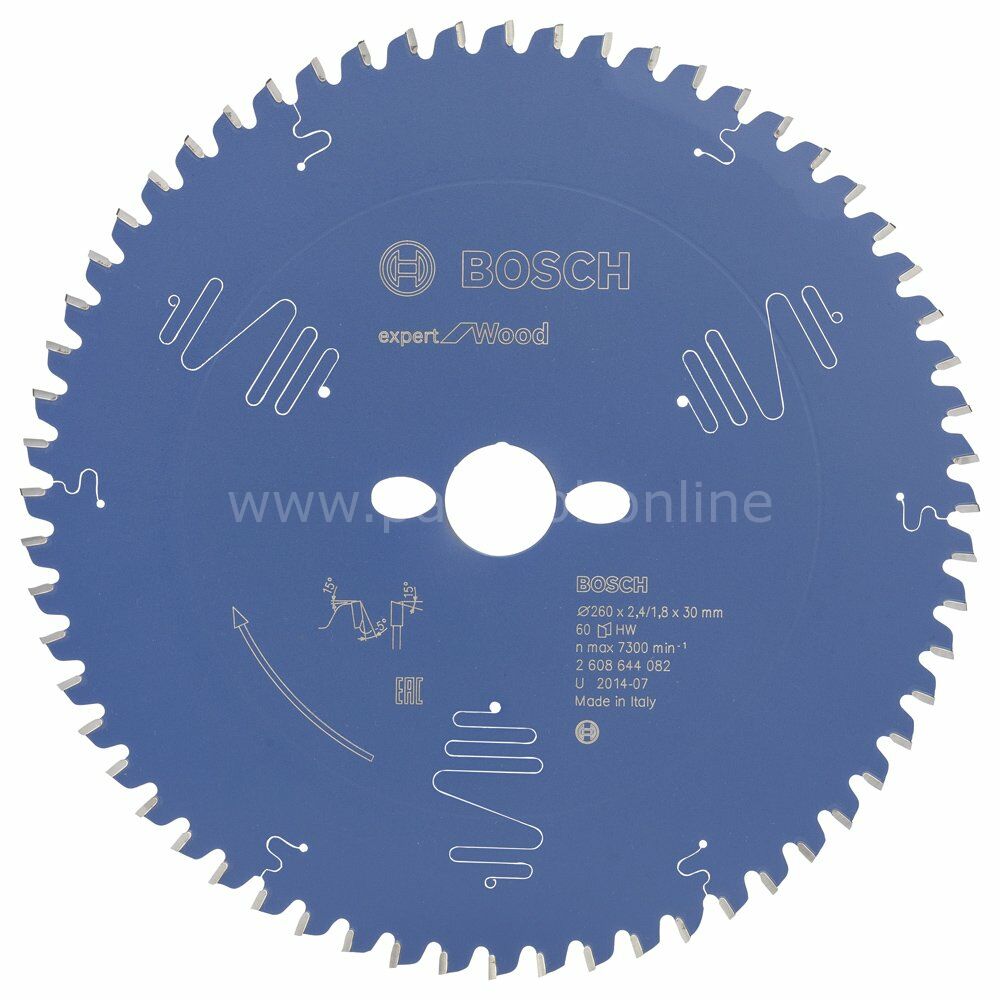 Bosch - Expert Serisi Ahşap için Daire Testere Bıçağı 260*30 mm 60 Diş 2608644082