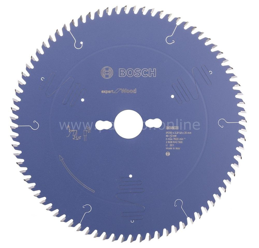 Bosch - Expert Serisi Ahşap için Daire Testere Bıçağı 250*30 mm 80 Diş 2608642500