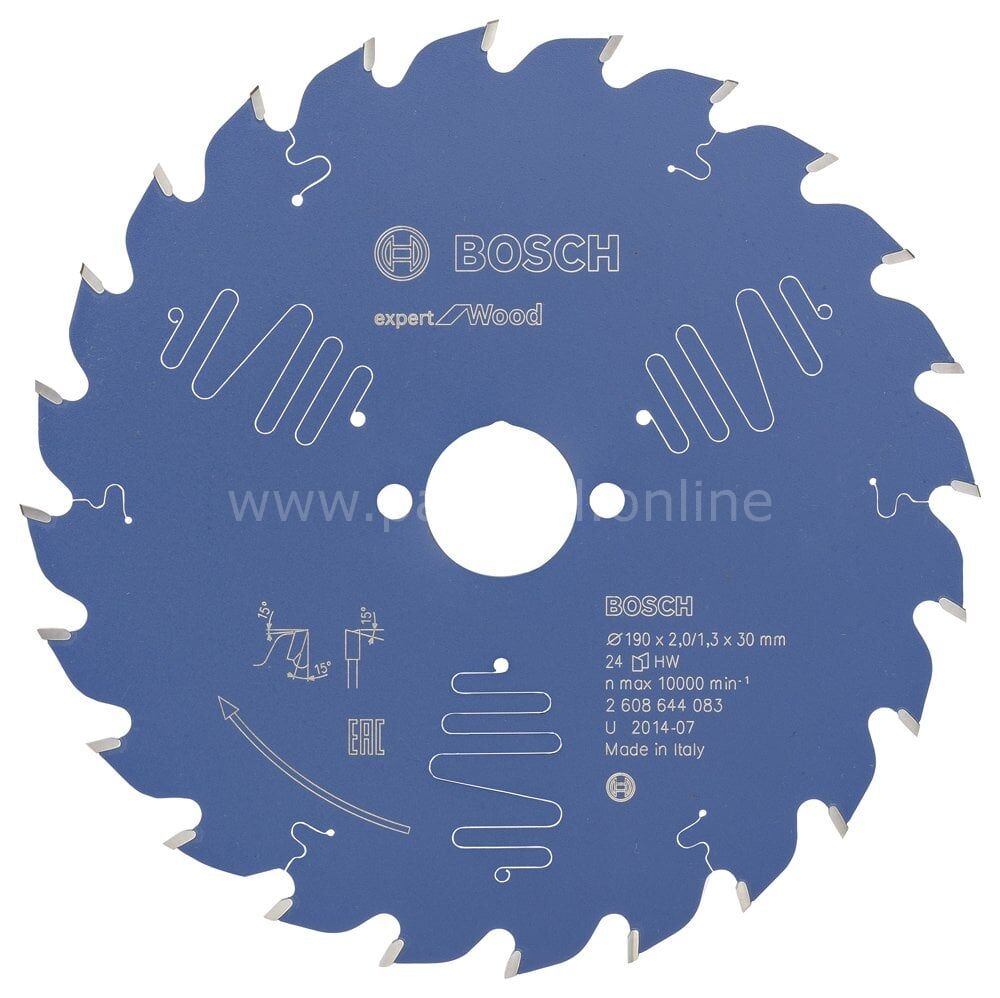 Bosch - Expert Serisi Ahşap için Daire Testere Bıçağı 190*30 mm 24 Diş 2608644083