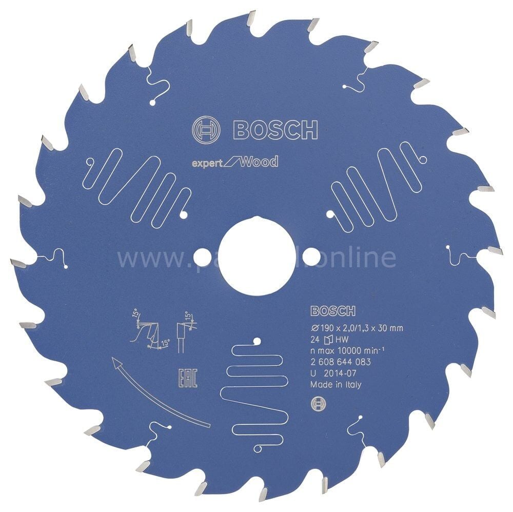 Bosch - Expert Serisi Ahşap için Daire Testere Bıçağı 190*30 mm 24 Diş 2608644083
