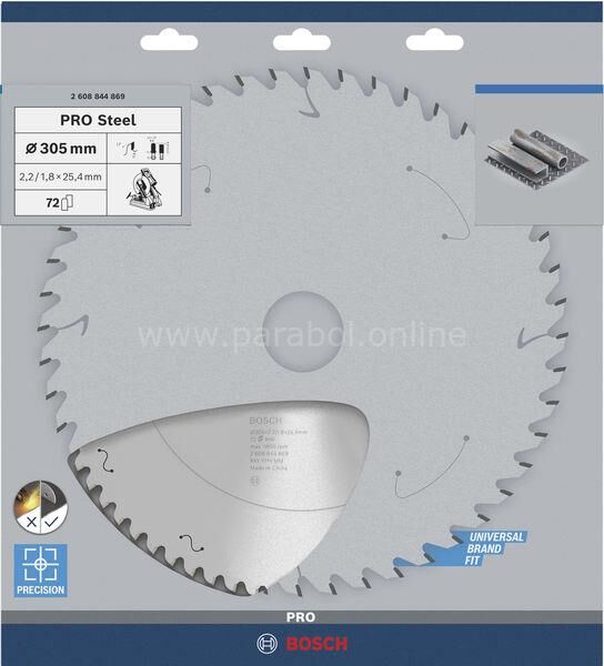 Bosch PRO Steel Daire Testere Bıç. 305*25,40 mm 72D 2608844869