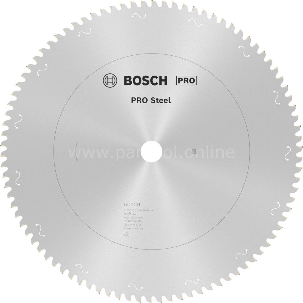 Bosch PRO Steel Daire Testere Bıç. 355*25,40 mm 90D