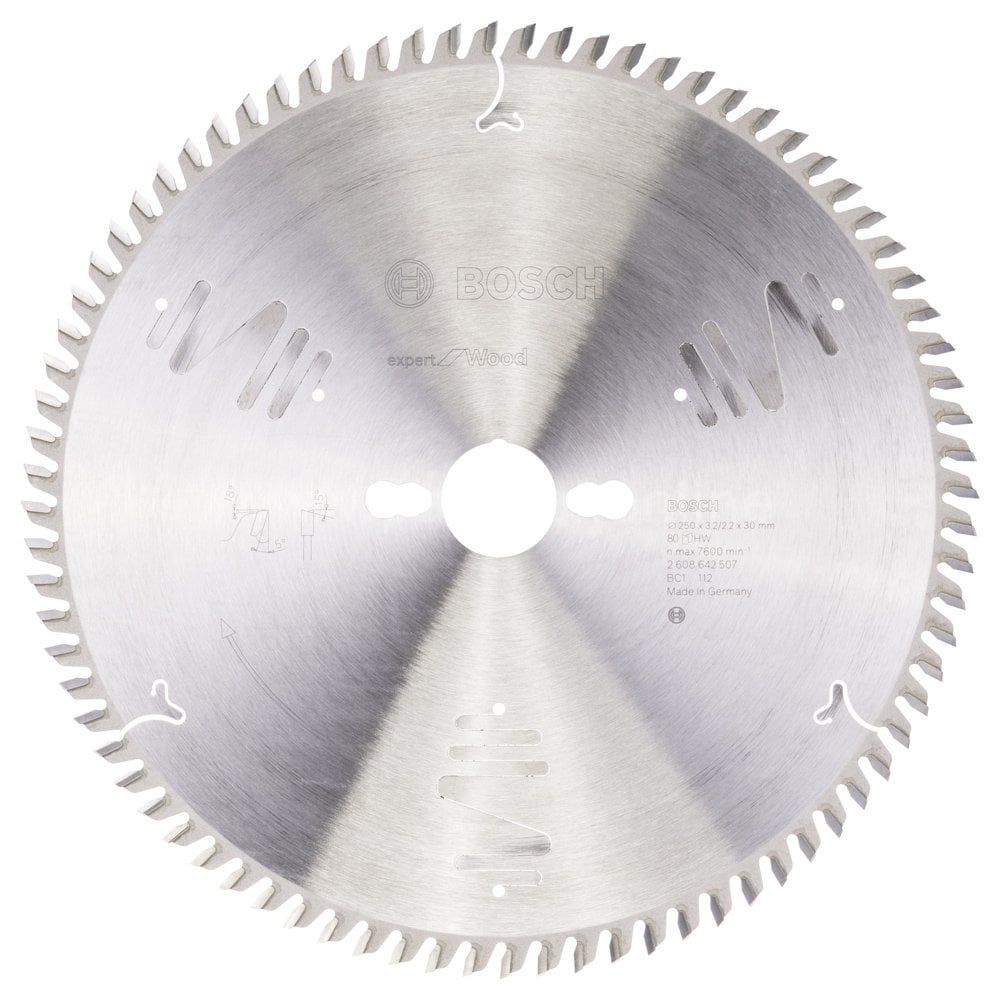 Bosch - Expert Serisi Ahşap için Daire Testere Bıçağı 250*30 mm 80 Diş 2608642507