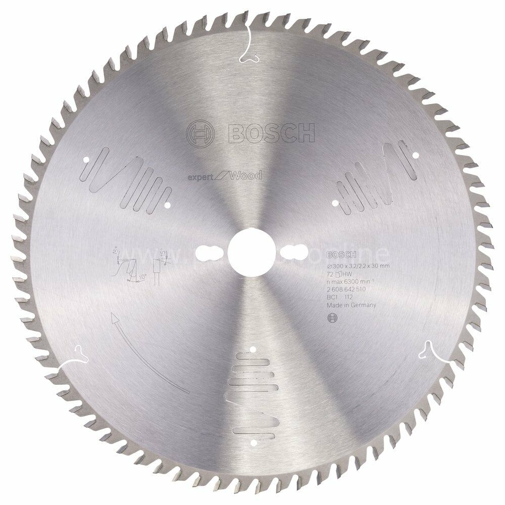 Bosch - Expert Serisi Ahşap için Daire Testere Bıçağı 300*30 mm 72 Diş 2608642510