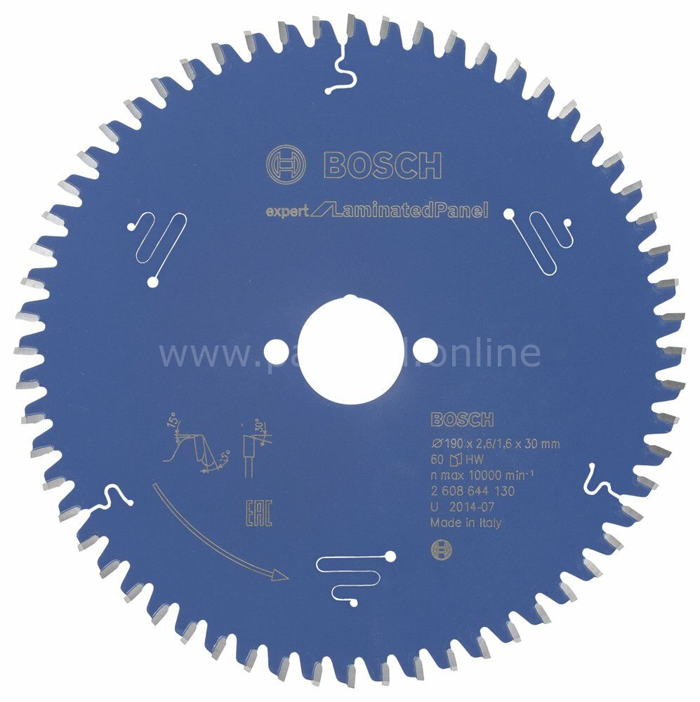 Bosch - Expert Serisi Lamine Panel için Daire Testere Bıçağı 190*30 mm 60 Diş 2608644130