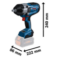 Bosch Professional GDS 18V-1000 (Solo) Akülü Darbeli Somun Sıkma Makinesi 06019J8300