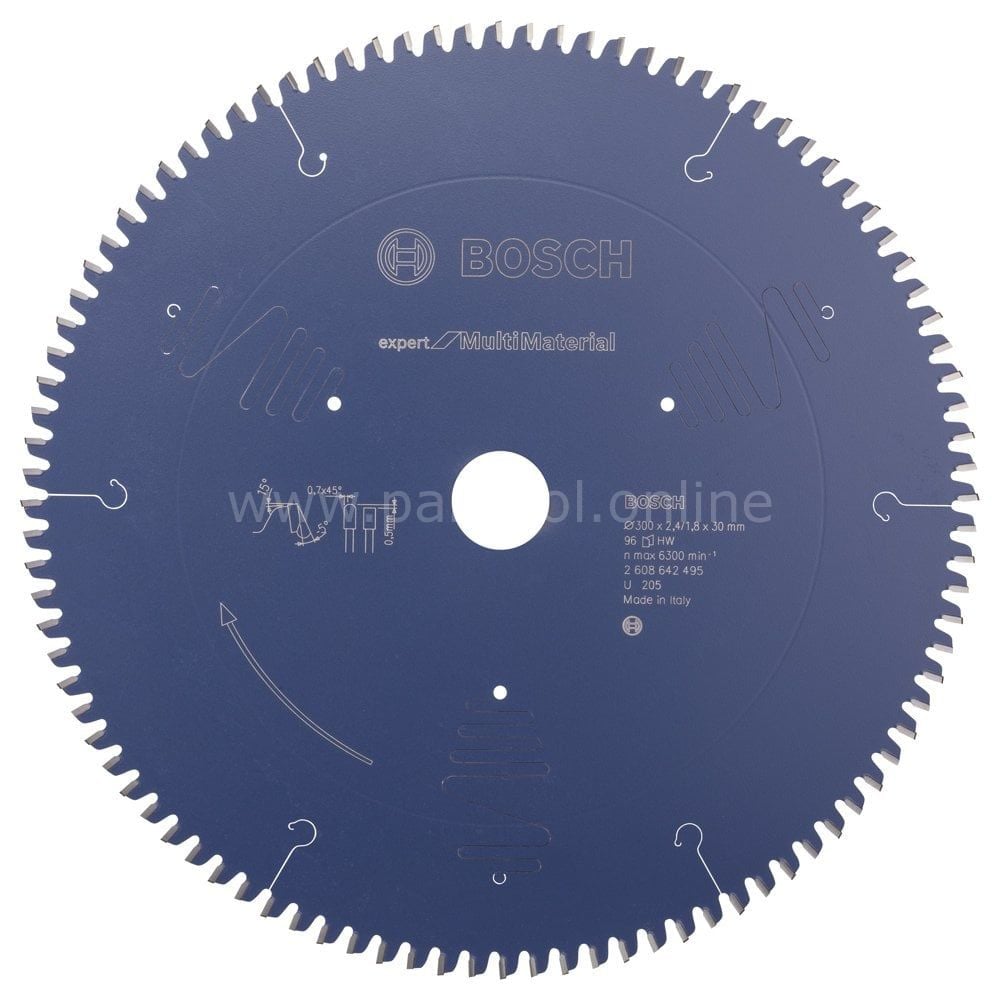 Bosch - Expert Serisi Çoklu Malzeme için Daire Testere Bıçağı 300*30 mm 96 Diş 2608642495