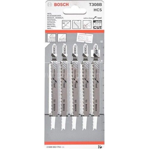 Bosch T 308 B Ahşap Dekupaj Testeresi Bıçağı - 5li Paket Ekstra
