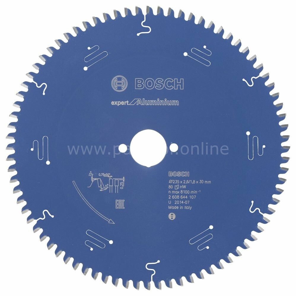 Bosch - Expert Serisi Alüminyum için Daire Testere Bıçağı 235*30 mm 80 Diş 2608644107