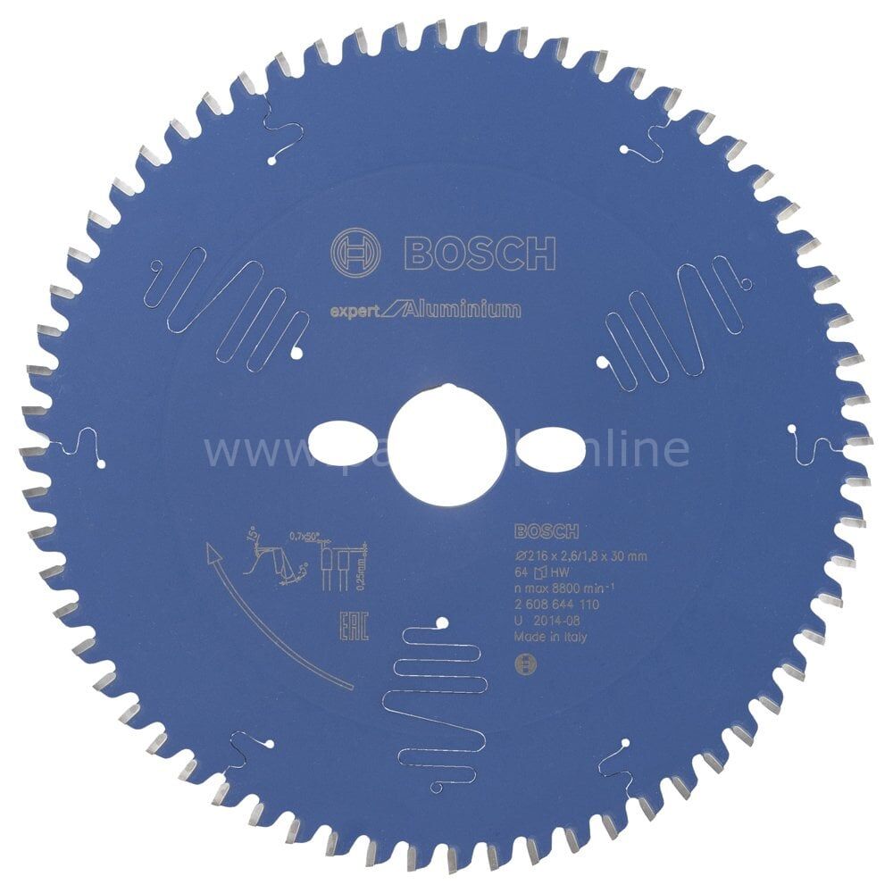 Bosch - Expert Serisi Alüminyum için Daire Testere Bıçağı 216*30 mm 64 Diş 2608644110