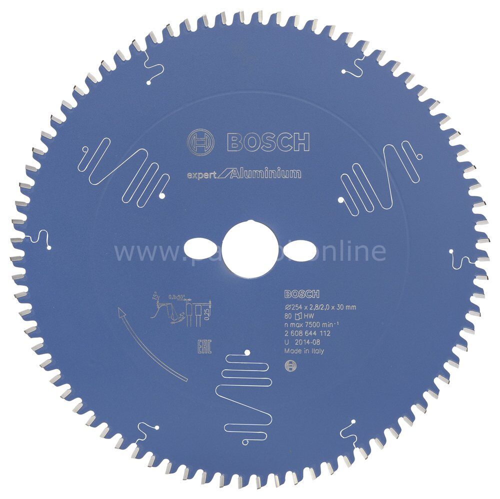 Bosch - Expert Serisi Alüminyum için Daire Testere Bıçağı 254*30 mm 80 Diş 2608644112