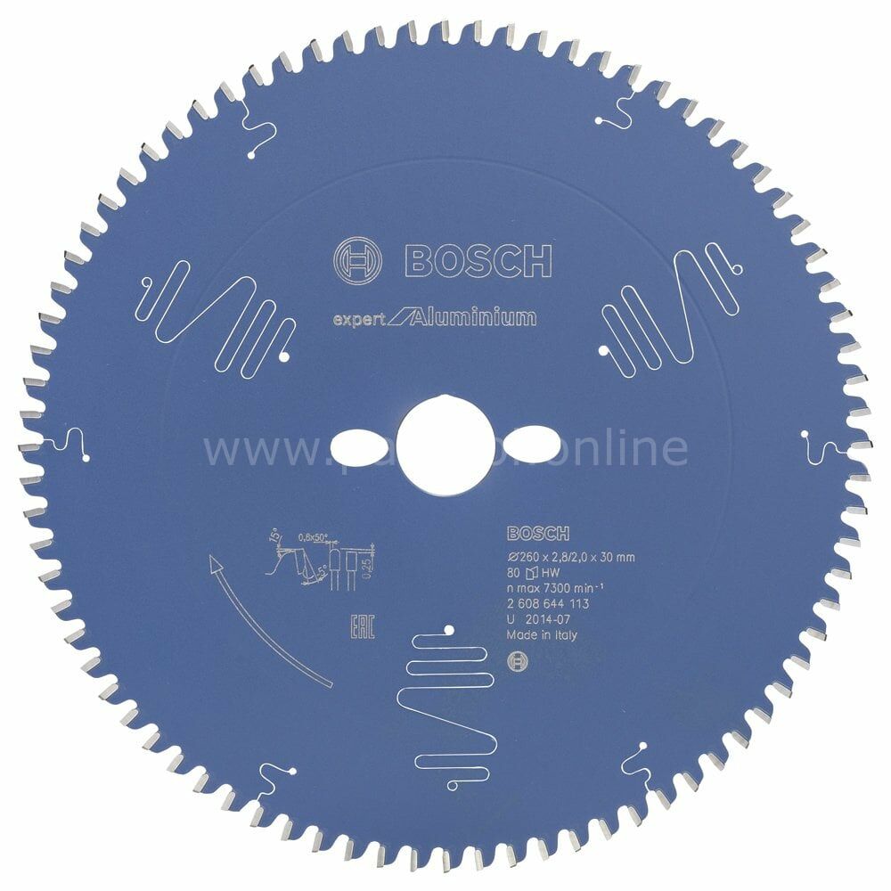 Bosch - Expert Serisi Alüminyum için Daire Testere Bıçağı 260*30 mm 80 Diş 2608644113