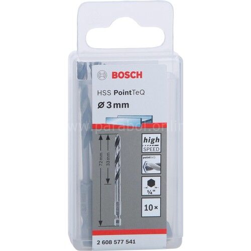Bosch Pointeq 3mm 1/4 Adap. Metal Matkap Ucu 10'lu 2608577541 Bosch