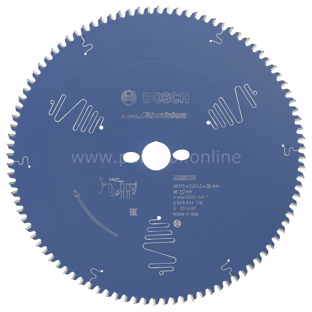 Bosch - Expert Serisi Alüminyum için Daire Testere Bıçağı 315*30 mm 96 Diş 2608644116