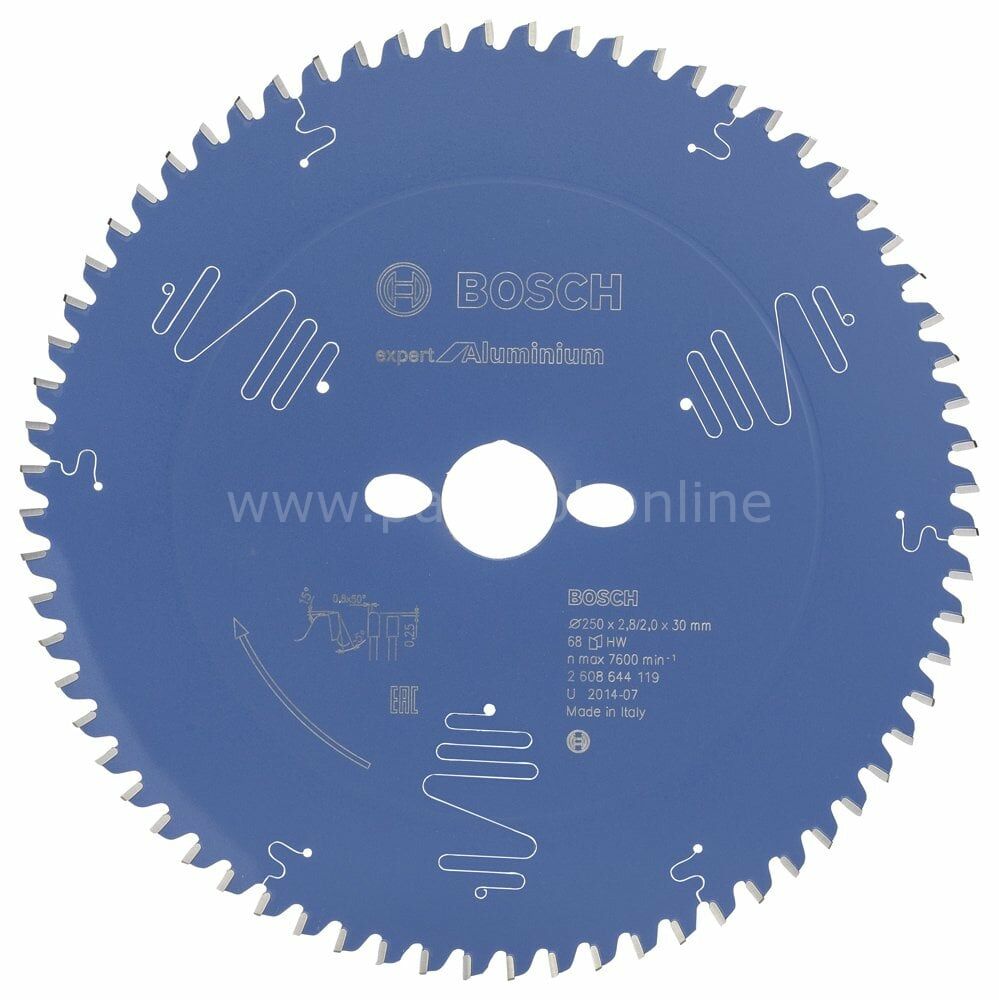 Bosch - Expert Serisi Alüminyum için Daire Testere Bıçağı 250*30 mm 68 Diş 2608644119