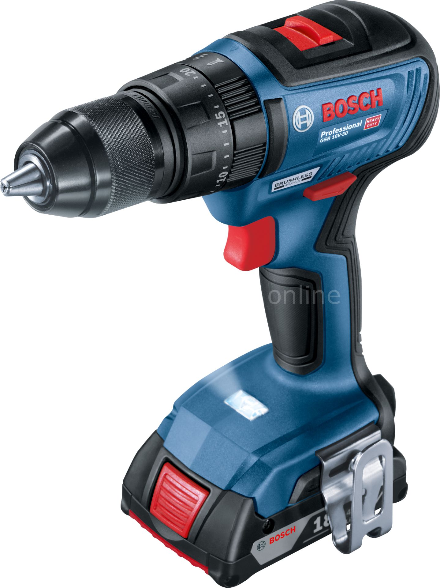 Bosch Professional Bosch GSB 18V-50 Çift Akülü 2 Ah Darbeli Vidalama Makinesi 06019H5100