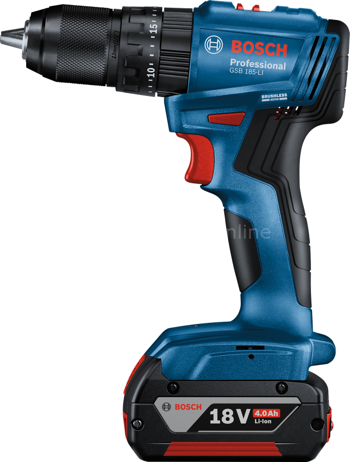 Bosch Professional GSB 185 LI Akülü Darbeli Delme Vidalama Mak.2 x 2.0 Ah; Case 06019K3100