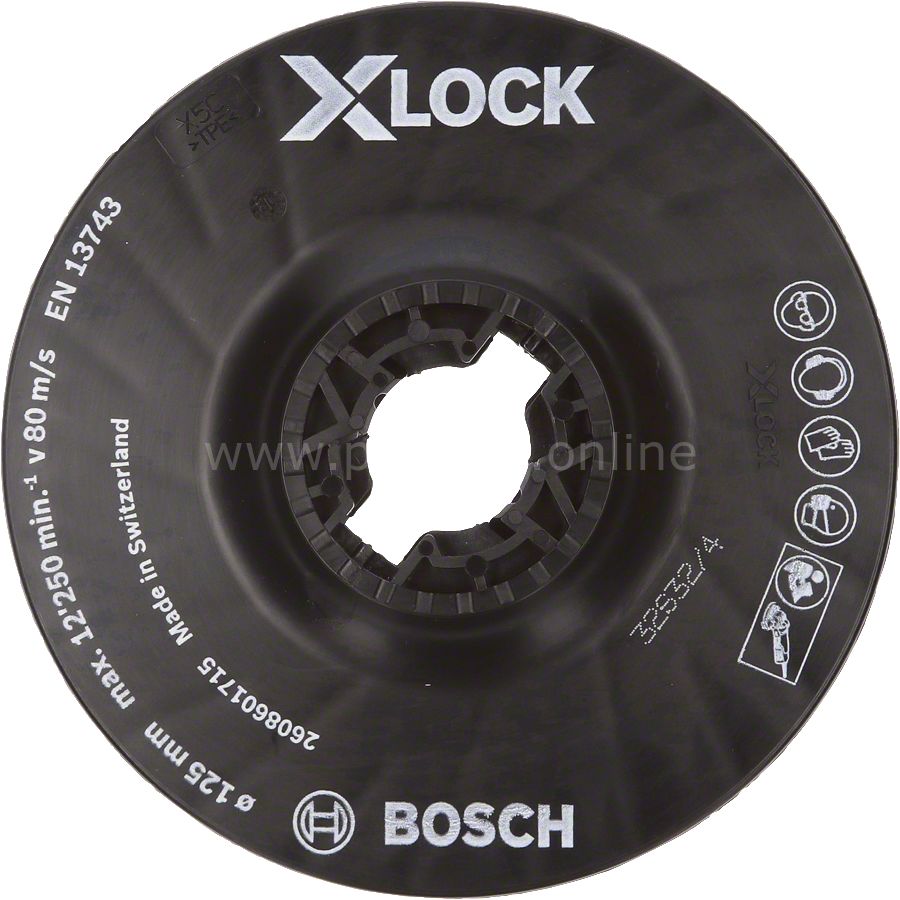 Bosch - X-LOCK - 125 mm Fiber Disk Orta Sertlikte Taban 2608601715