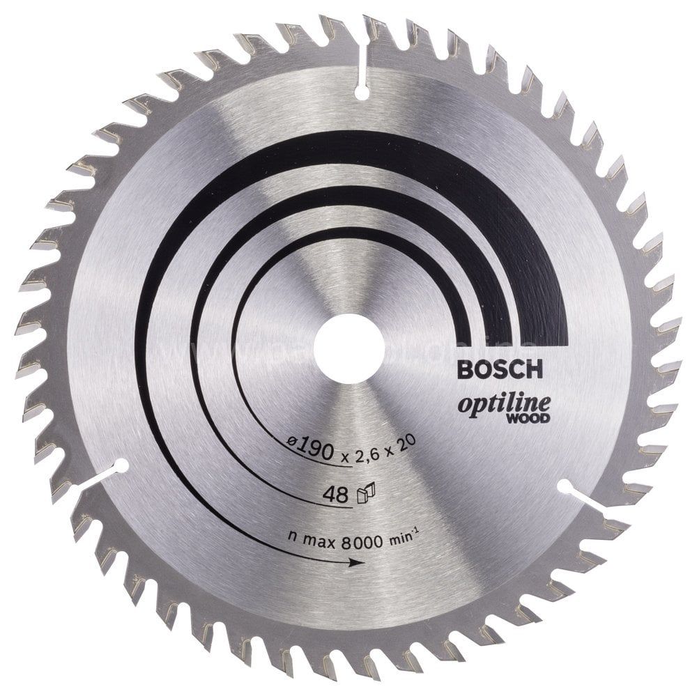 Bosch - Optiline Serisi Ahşap için Daire Testere Bıçağı 190*20/16 mm 48 Diş 2608640614