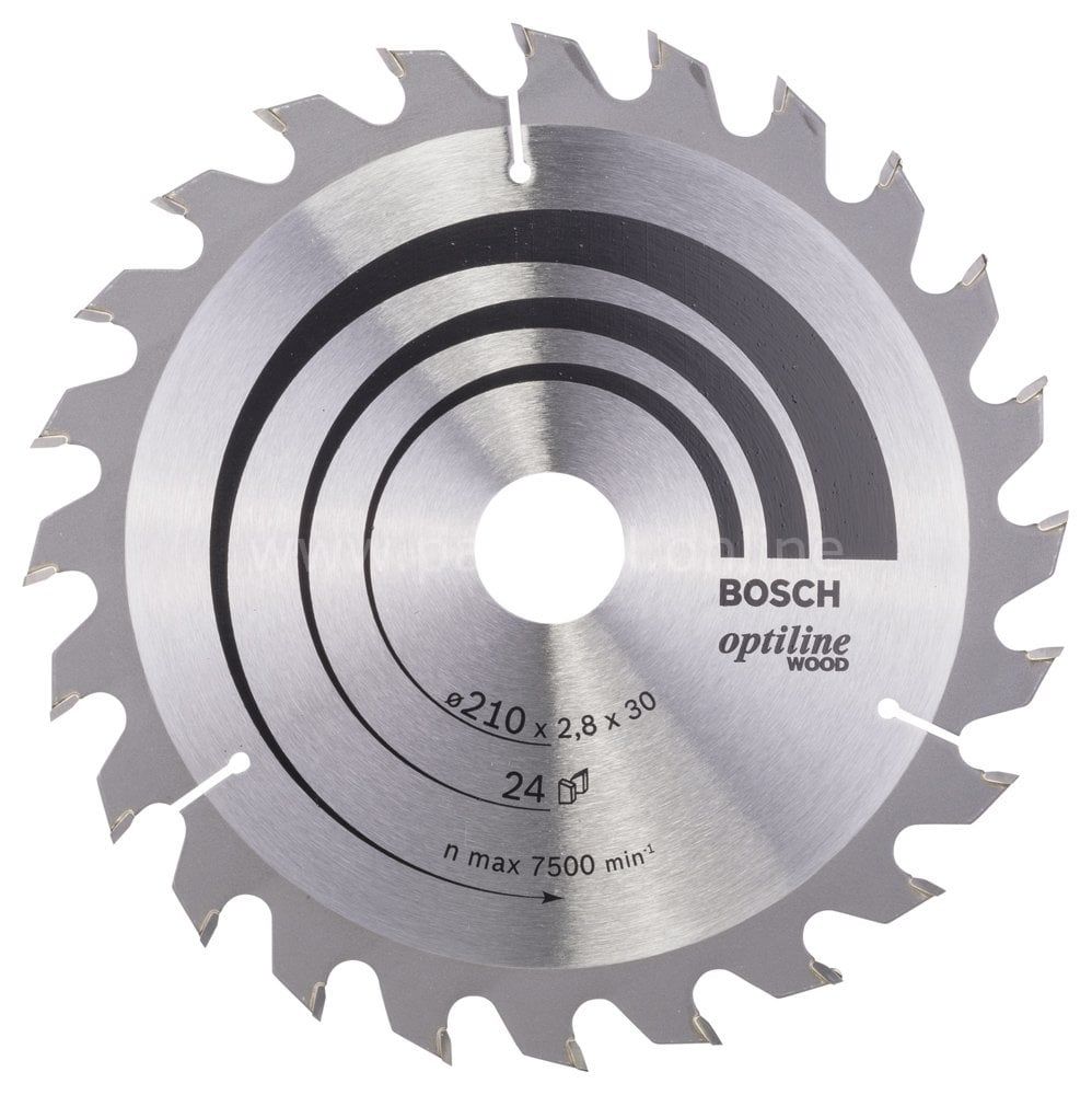 Bosch - Optiline Serisi Ahşap için Daire Testere Bıçağı 210*30 mm 24 Diş 2608640621