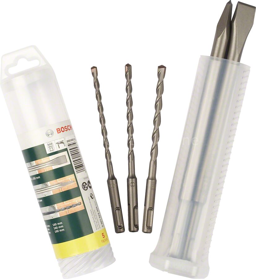 Bosch - SDS-Plus Kırıcı Delici ve Keski Seti 5 Parça 2607019456
