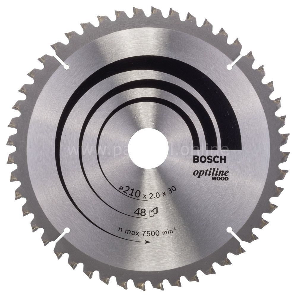 Bosch - Optiline Serisi Ahşap için Daire Testere Bıçağı 210*30 mm 48 Diş 2608640430